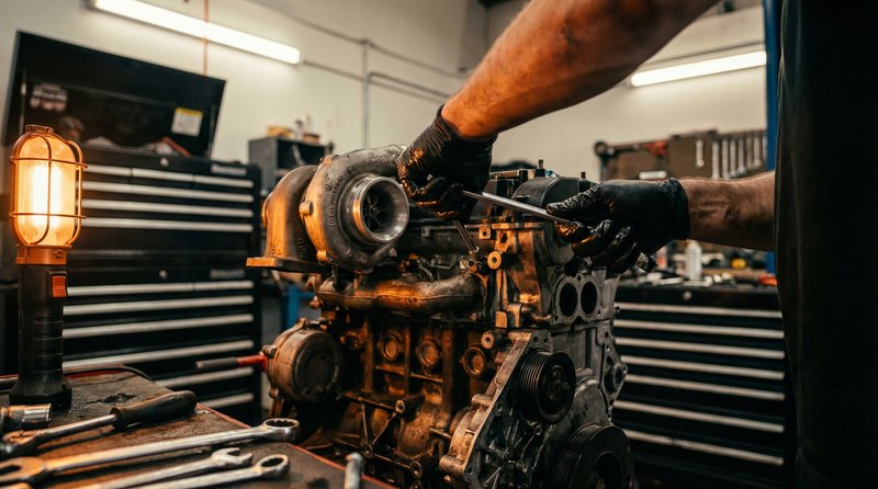 肉丝修车视频教程：涡轮增压器拆装